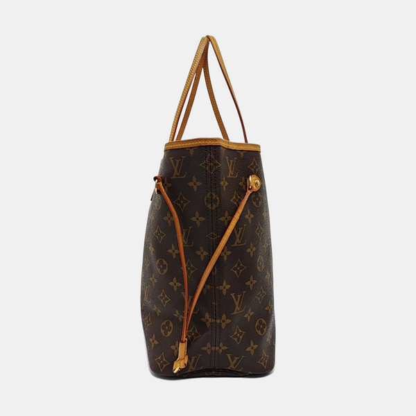 NEVERFULL MM Monogram Coated Canvas Brown