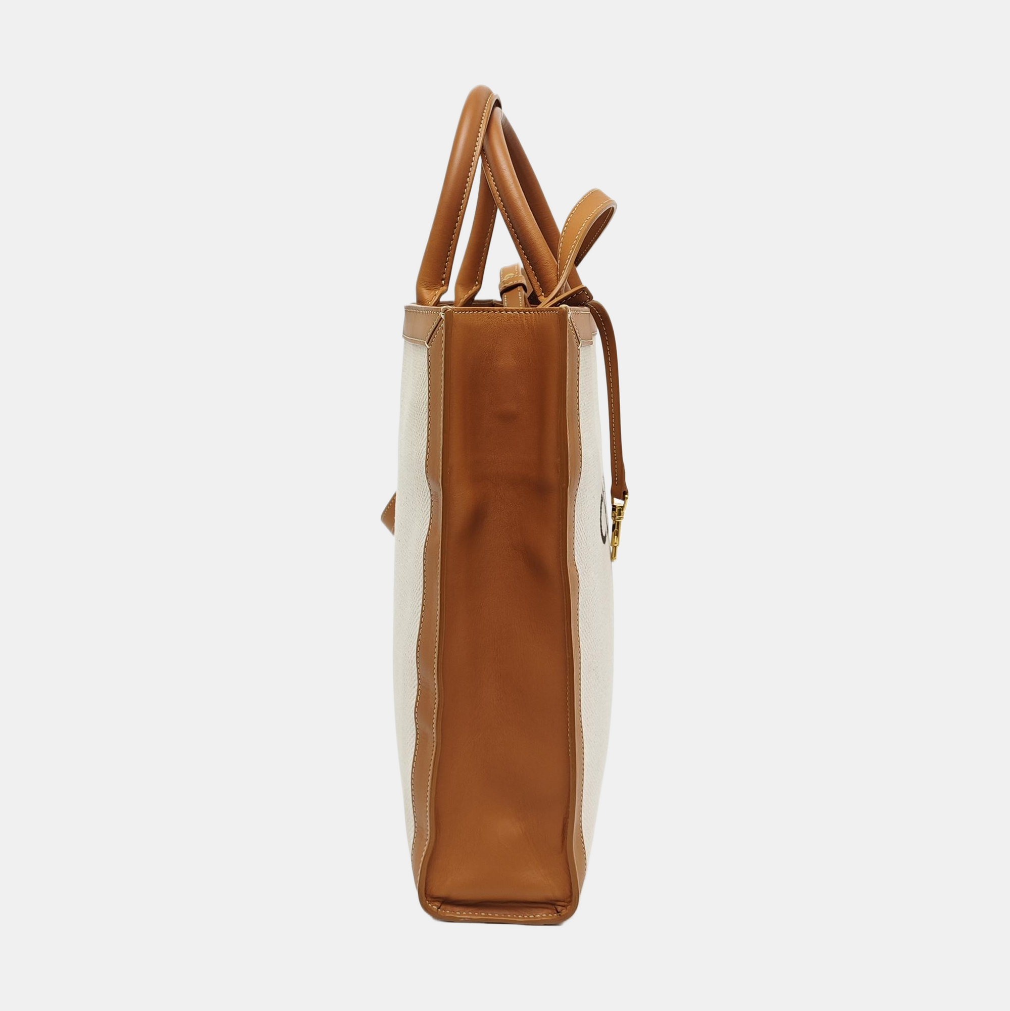Authenticated pre-owned  CABAS CELINE Small Canvas White - Shoulder Bag at Looply