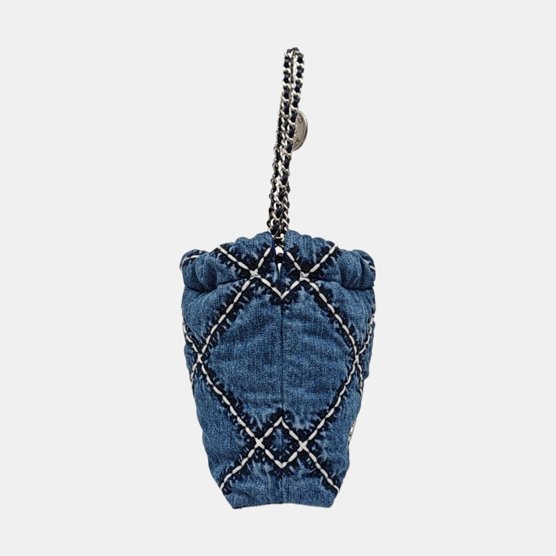 CHANEL 22 Mini Quilted Denim Blue