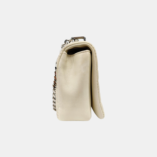 Lola Small Quilted Lambskin White