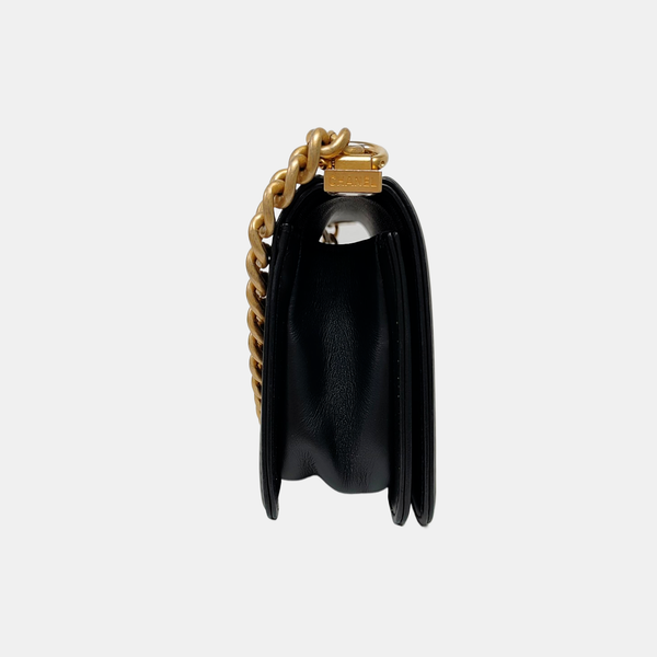 BOY CHANEL Small Quilted Calfskin Black
