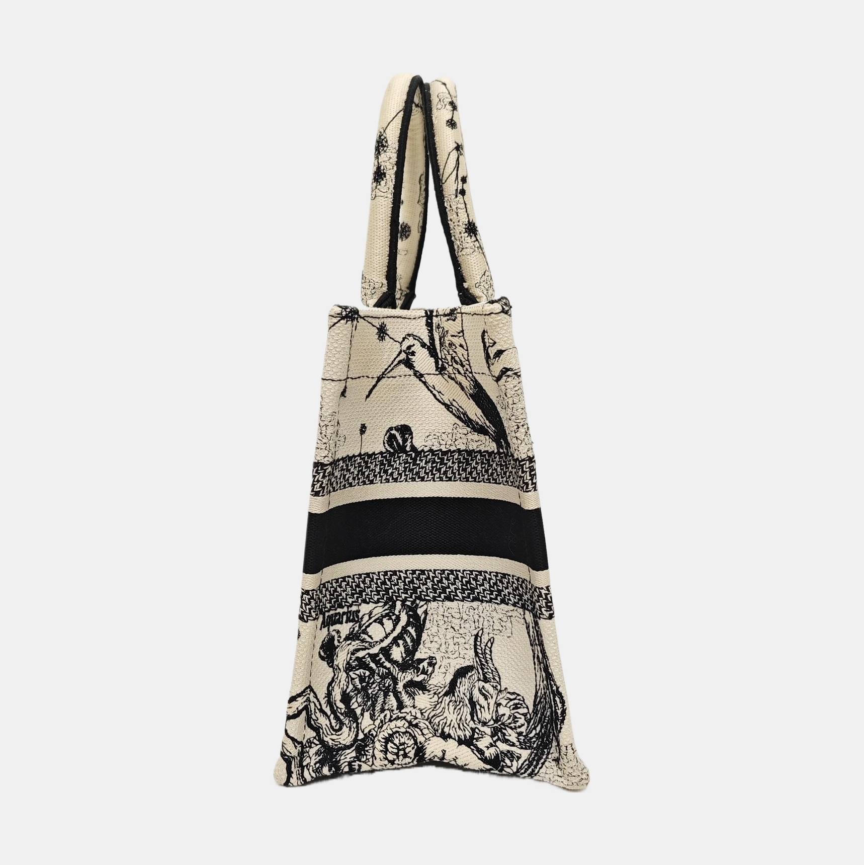 Book Tote Small Canvas White