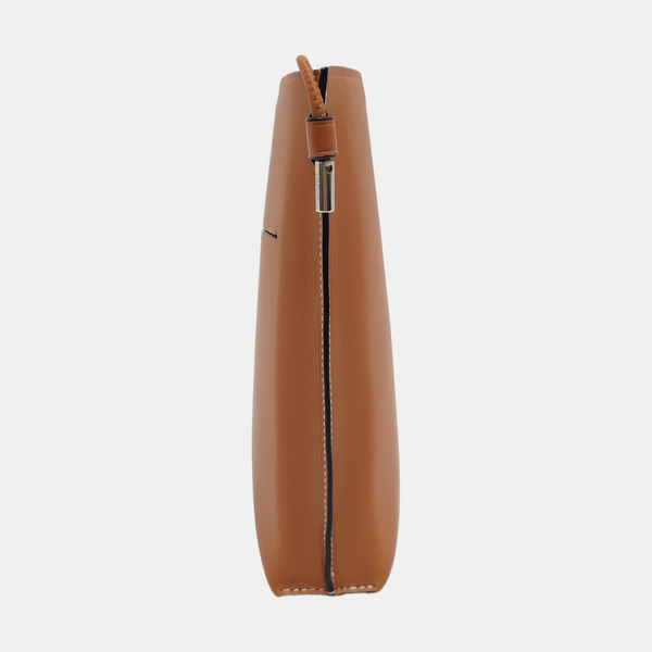 Calfskin Shoulder Bag Brown