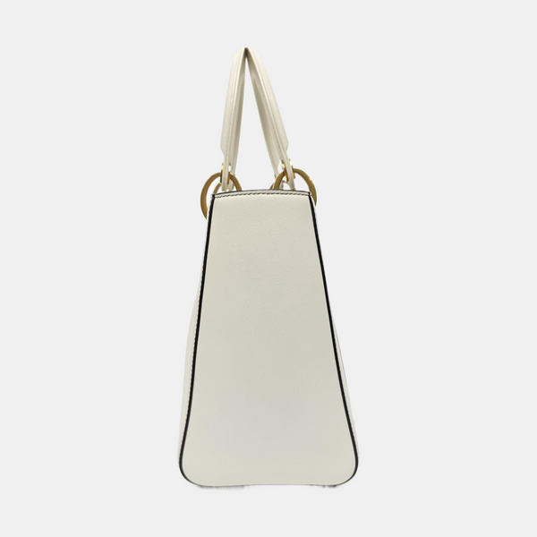 Lady Dior Medium Leather White