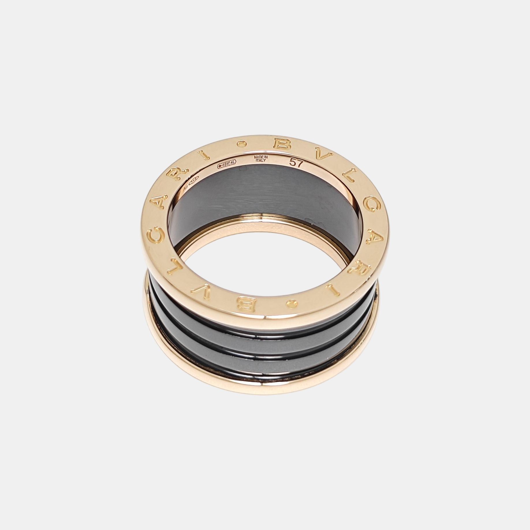 B.ZERO1 18k Rose Gold Ring EU 57