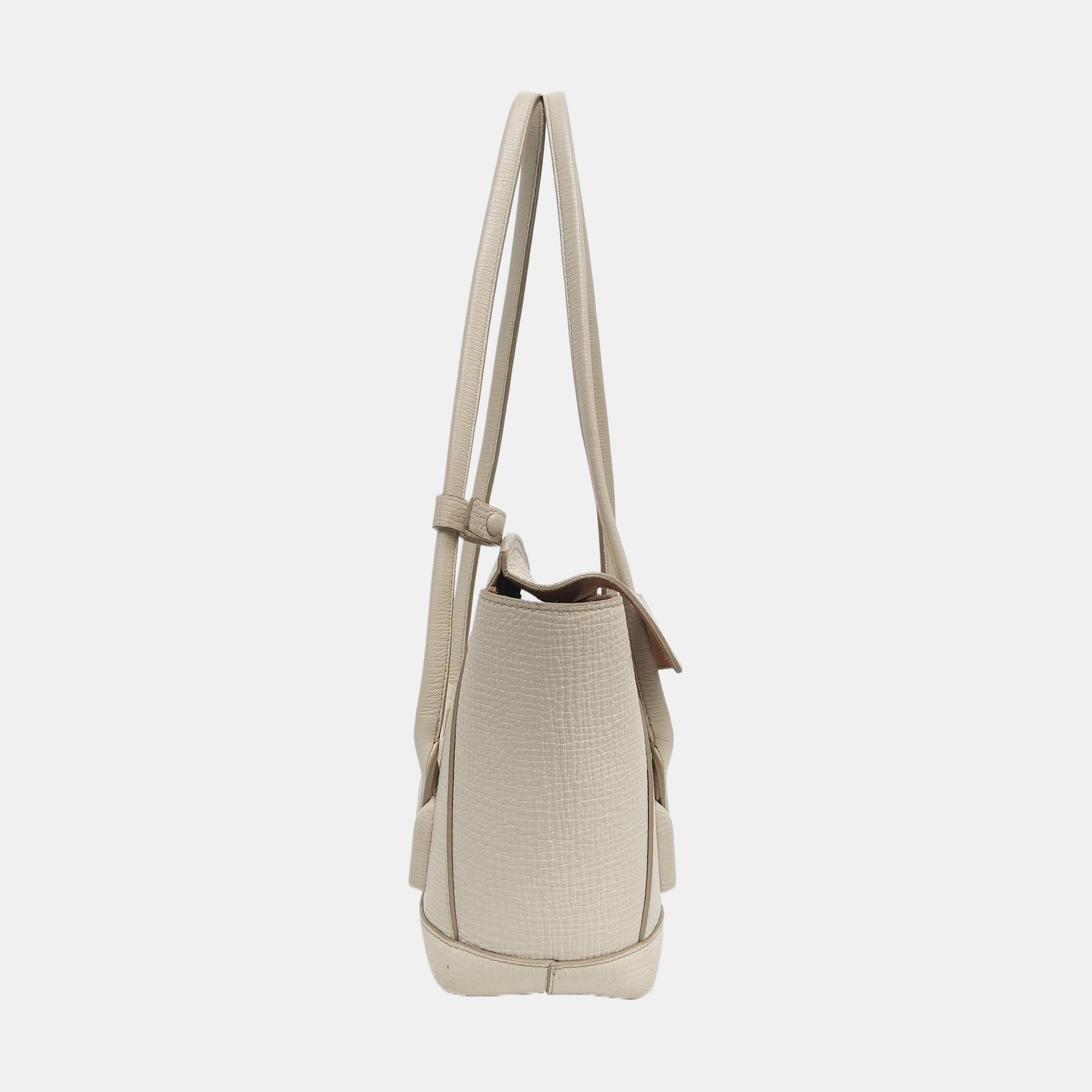 Authenticated pre-owned  Arco Mini Calfskin White - Top Handle Bag at Looply