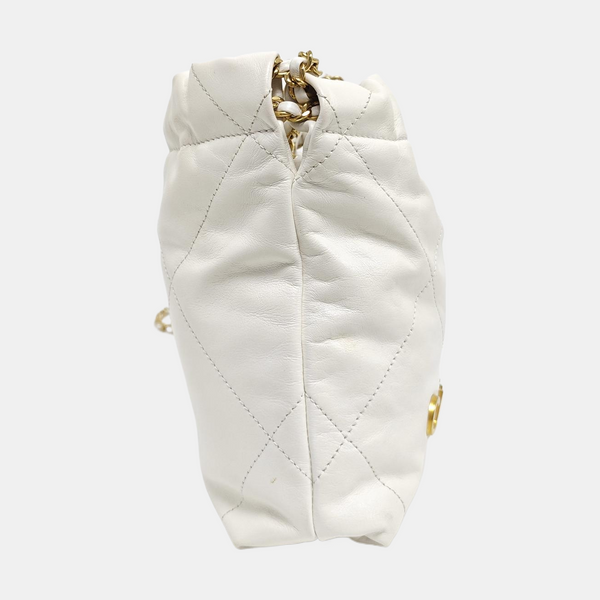 CHANEL 22 Mini Quilted Calfskin White