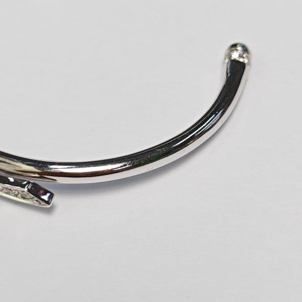 Tiffany Bow 18k White Gold Silver Bangle