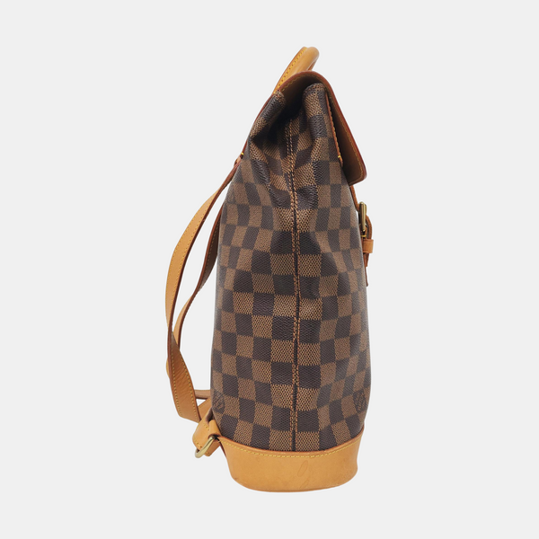 SOHO Damier Ebene Coated Canvas Brown