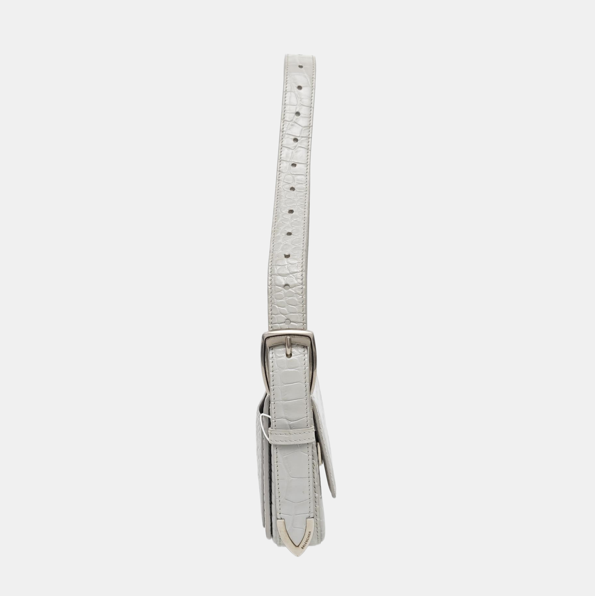 Calfskin Shoulder Bag Gray