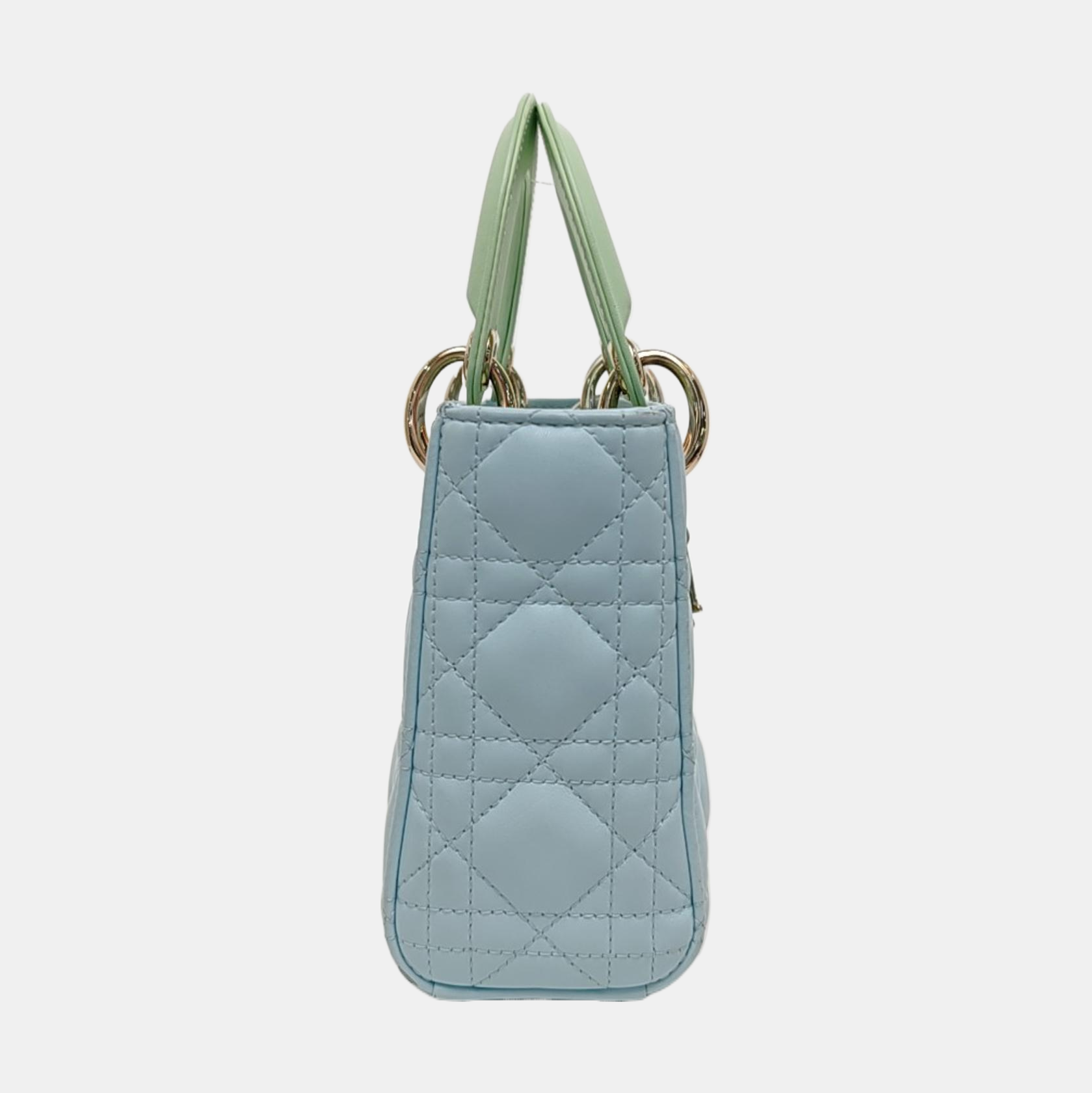 Lady Dior Mini Quilted Lambskin Blue