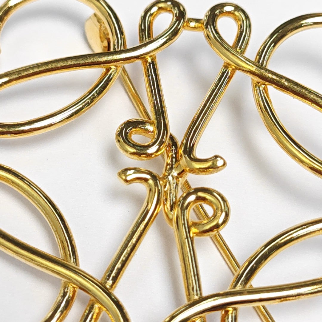 Anagram Metal Gold Brooch
