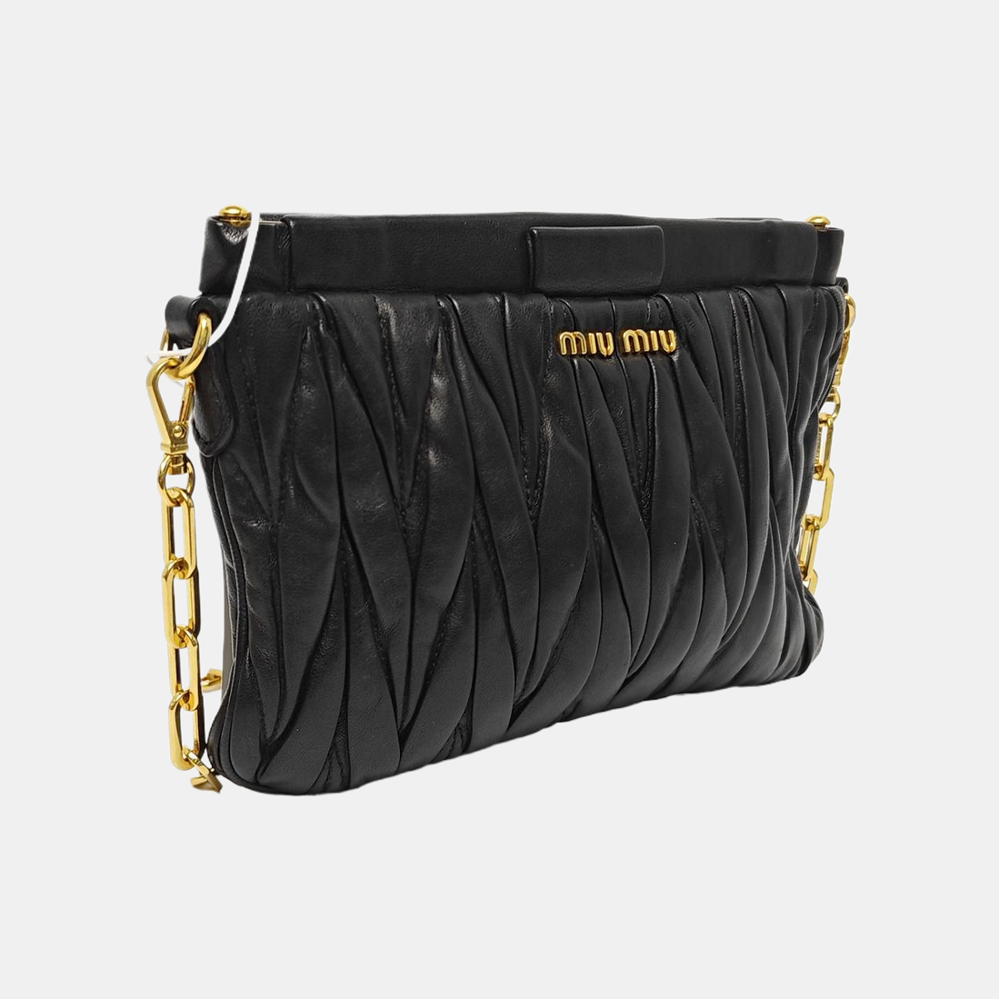 Quilted Lambskin Shoulder Bag Black