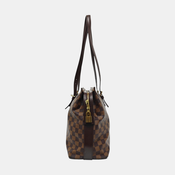 CHELSEA Damier Ebene Coated Canvas Brown