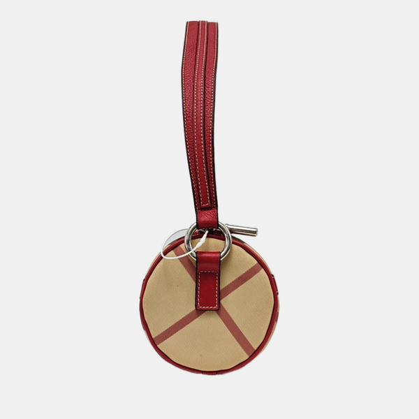 Coated Canvas Top Handle Bag Beige