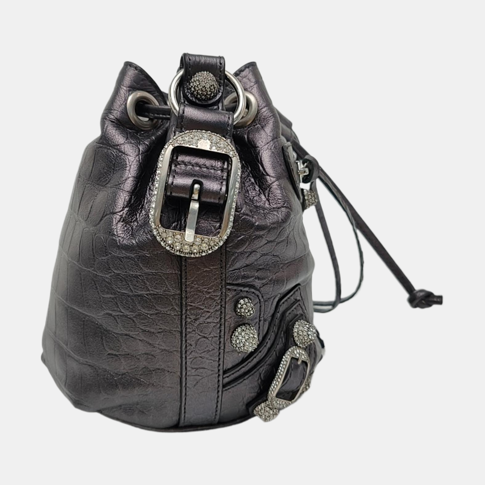Le Cagole Mini Calfskin Gray