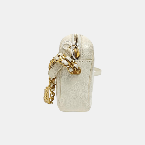 Quilted Grained Calfskin White