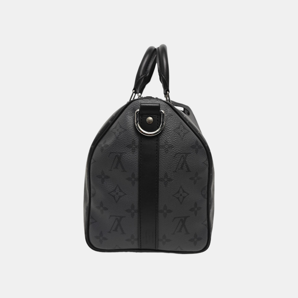 KEEPALL 35 Monogram Coated Canvas Black