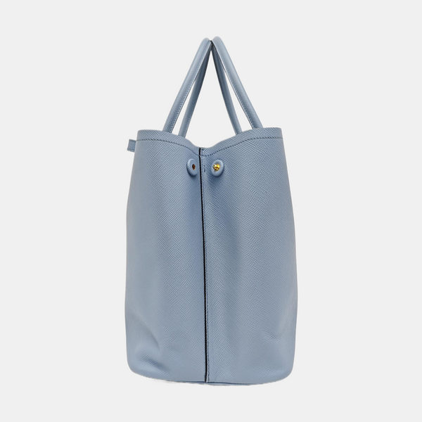 Double Large Calfskin Blue