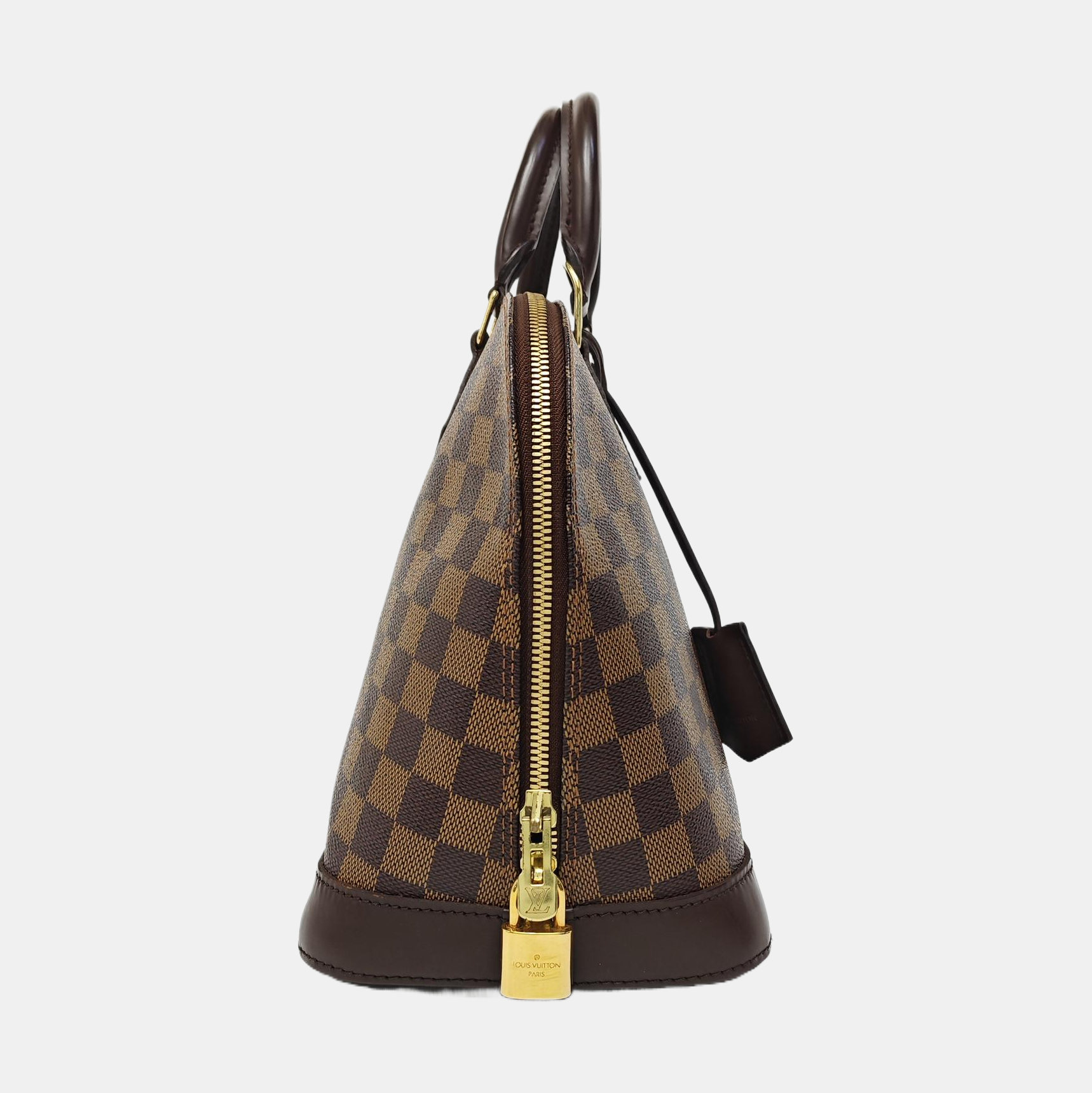 ALMA PM Damier Ebene Coated Canvas Brown