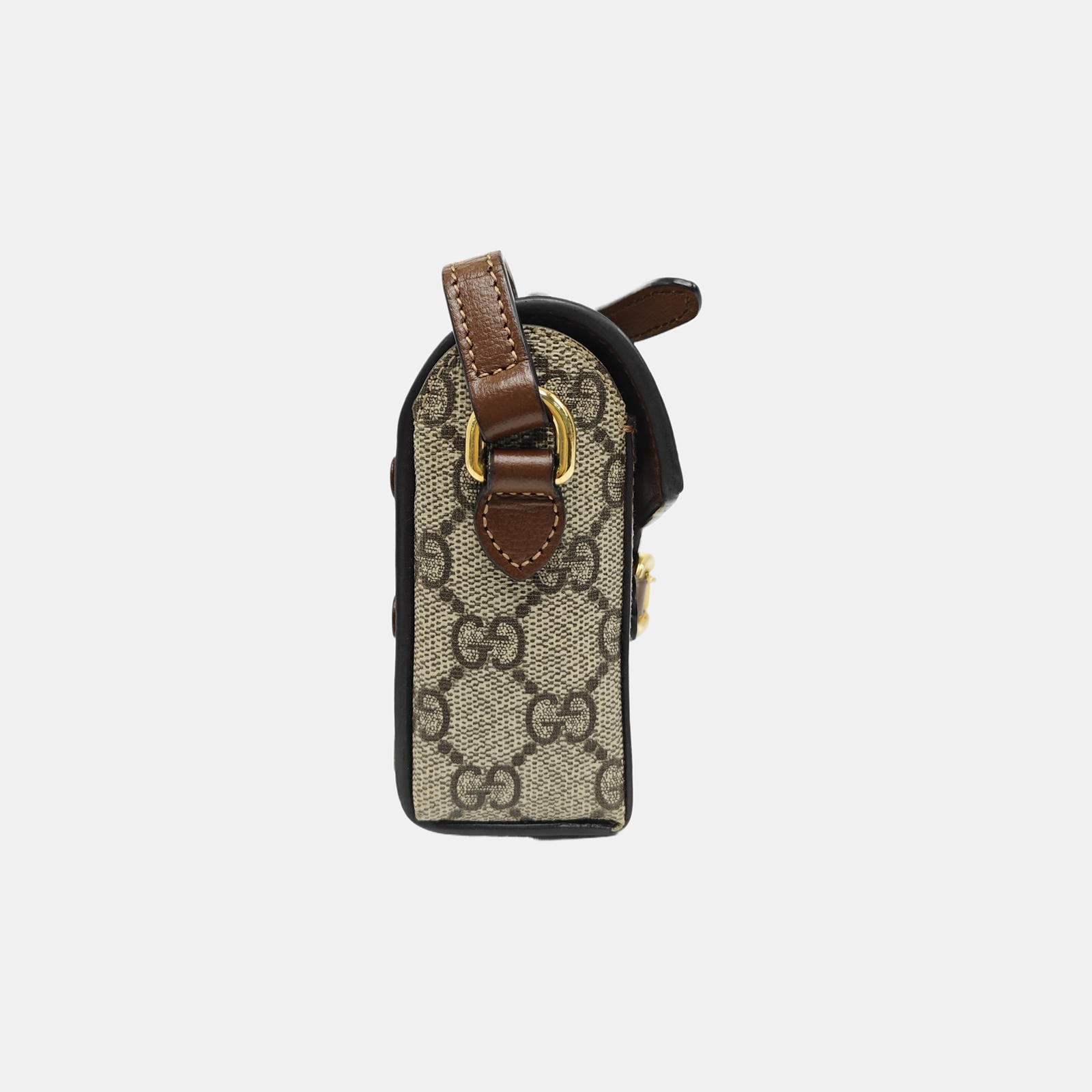 Horsebit 1955 Mini Monogram Coated Canvas Beige