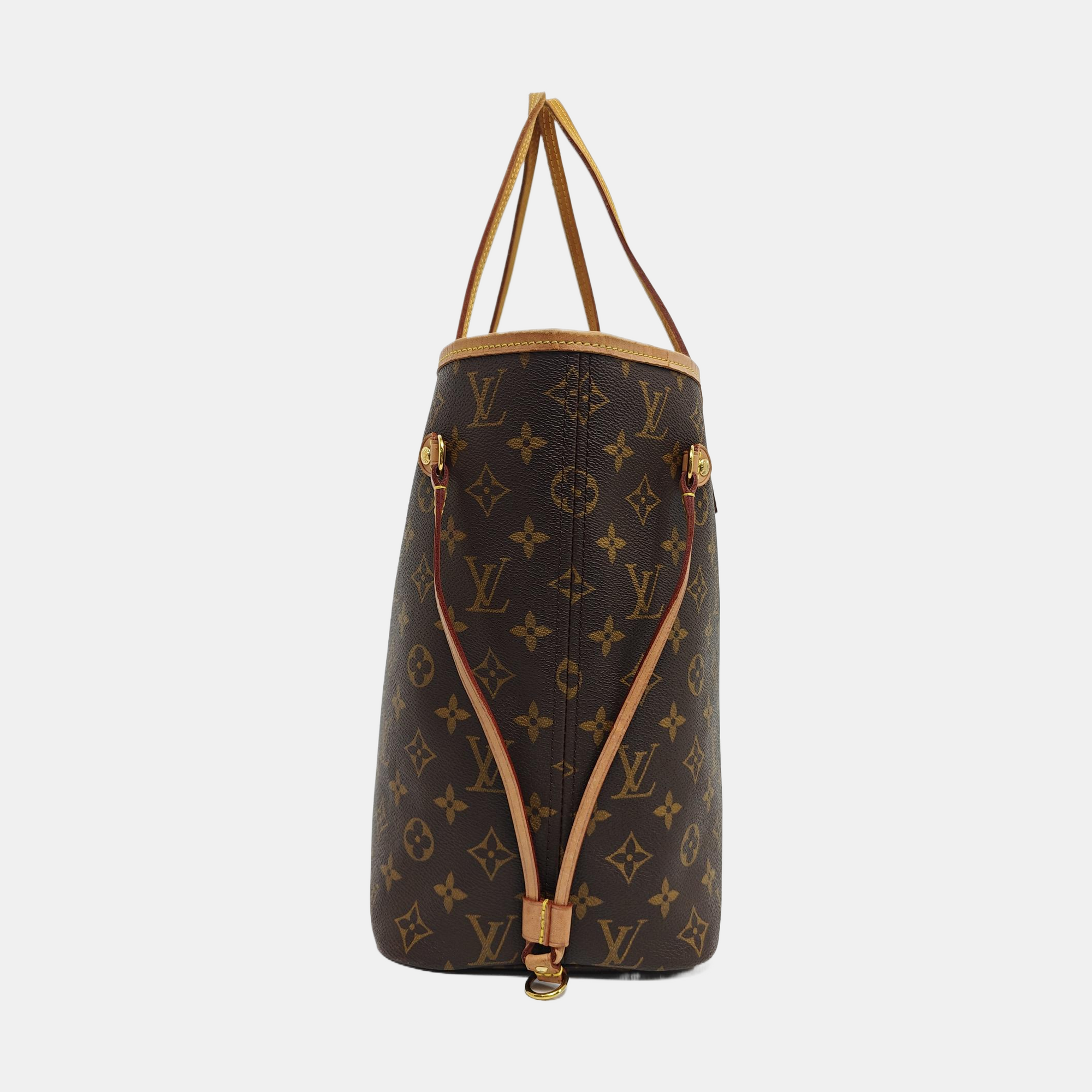 Authenticated pre-owned  NEVERFULL MM Monogram Coated Canvas Brown - Tote Bag at Looply