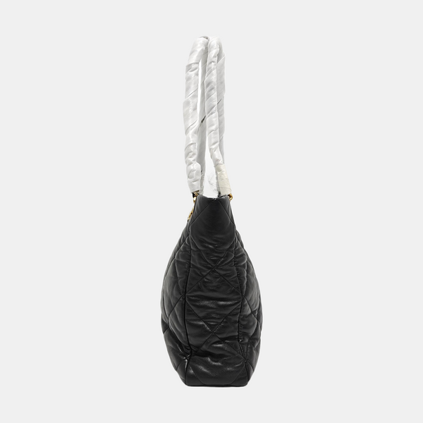 CHANEL 19 Large Quilted Lambskin Black