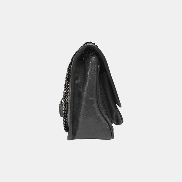 NIKI Small Chevron Calfskin Gray