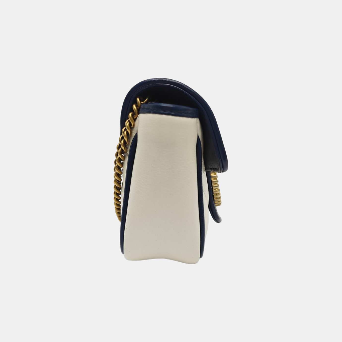 GG Marmont Super Mini Quilted Calfskin White