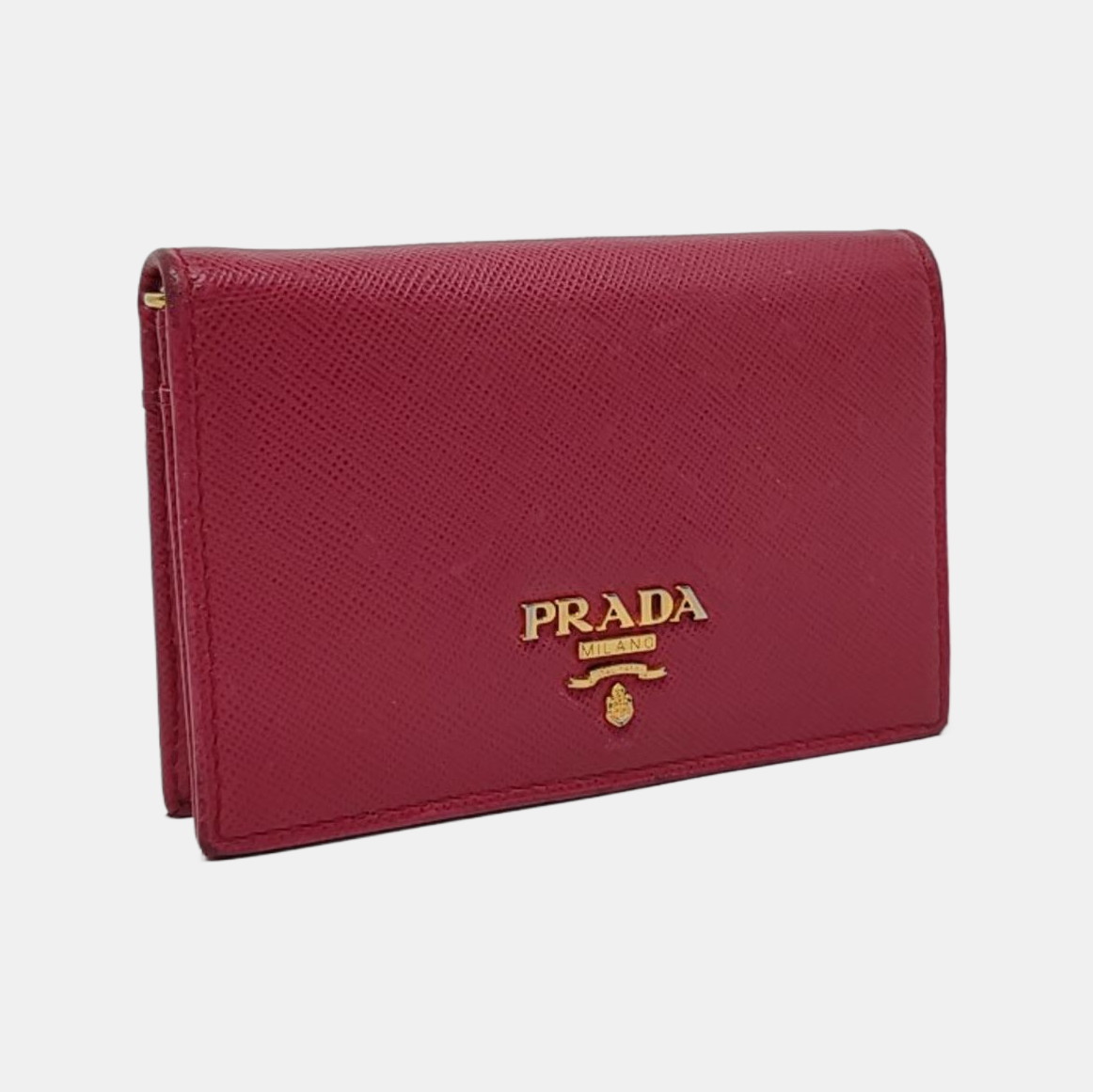 Saffiano Calfskin Card Holder Red