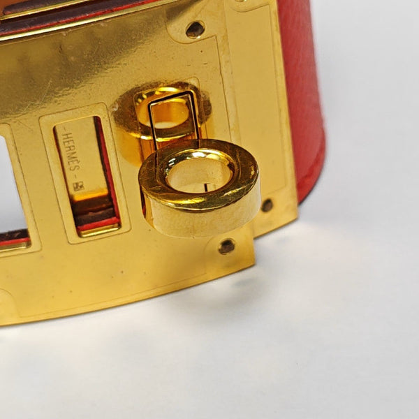 Kelly Dog Leather Red Bangle