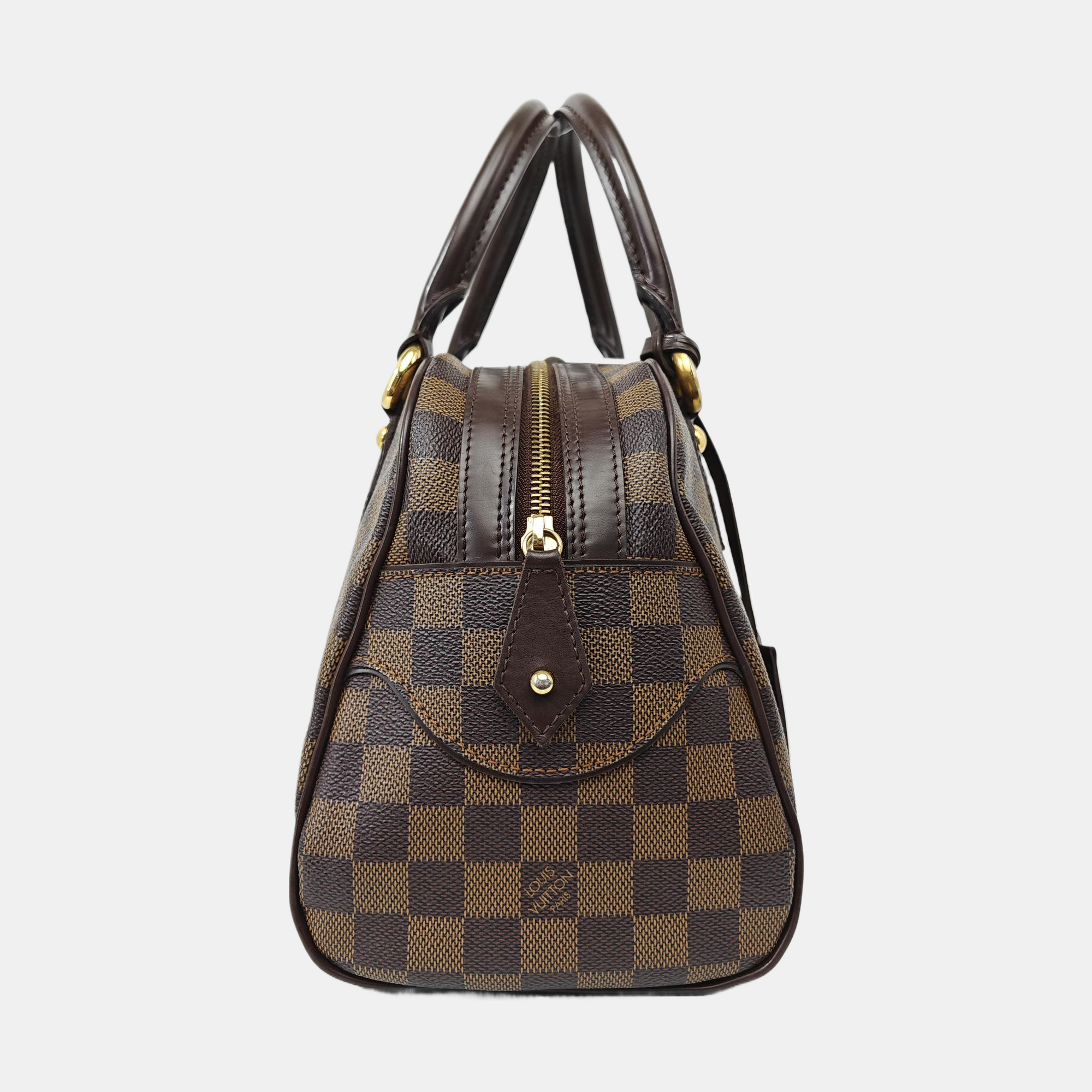 DUOMO Damier Ebene Coated Canvas Brown