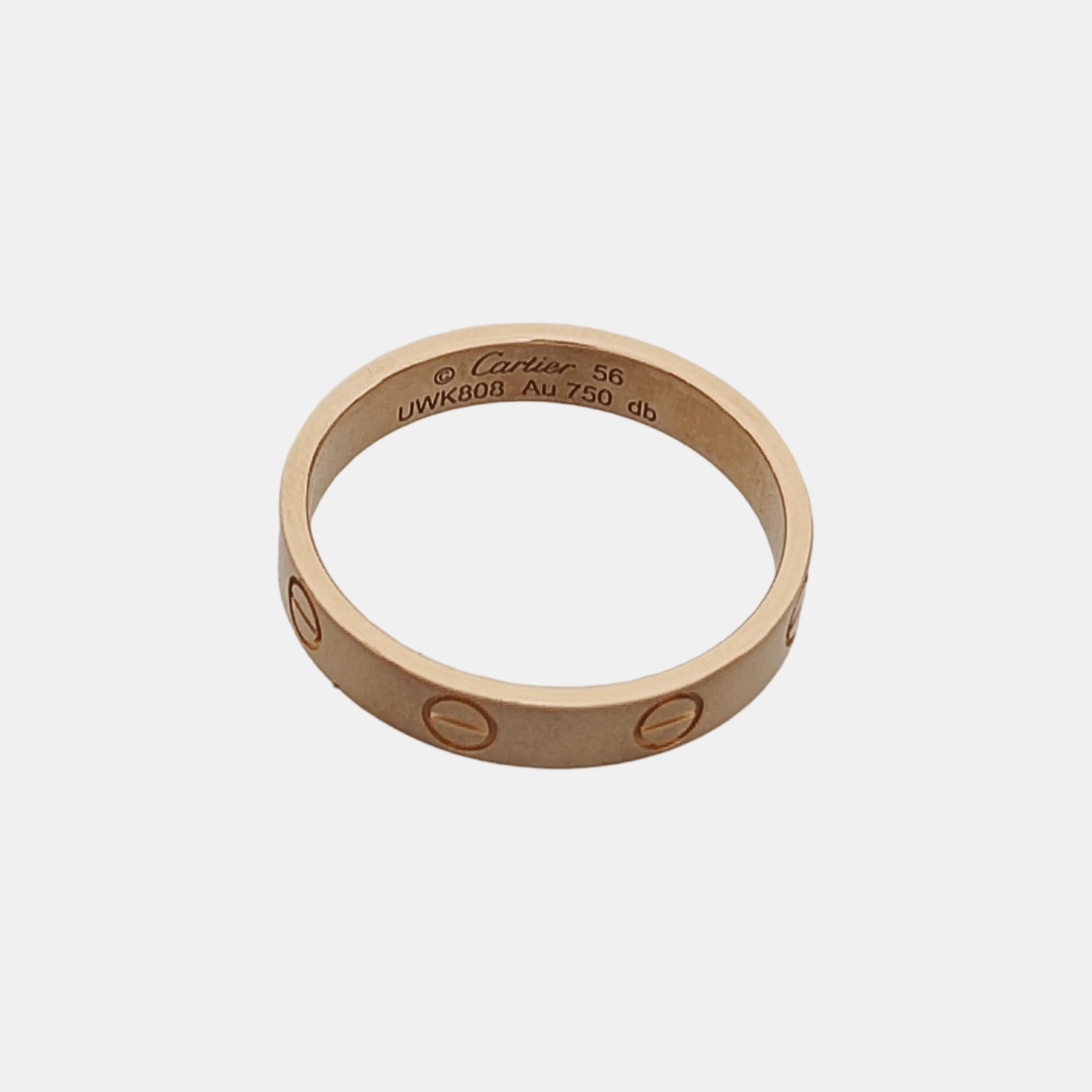 LOVE 18k Rose Gold Ring EU 56