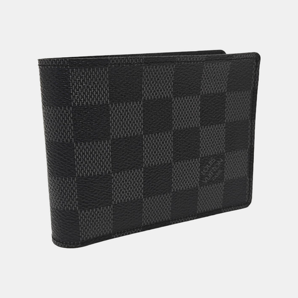 SLENDER Damier Graphite Coated Canvas Gray Wallet