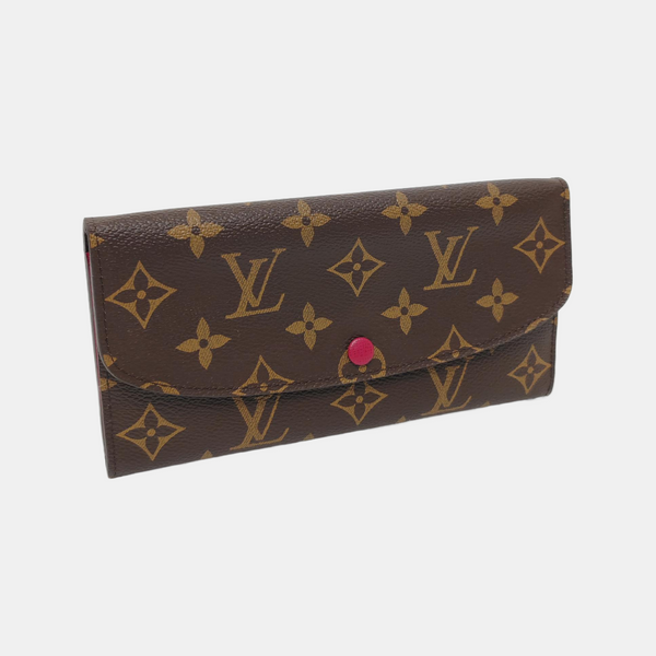 EMILIE Monogram Coated Canvas Brown Wallet