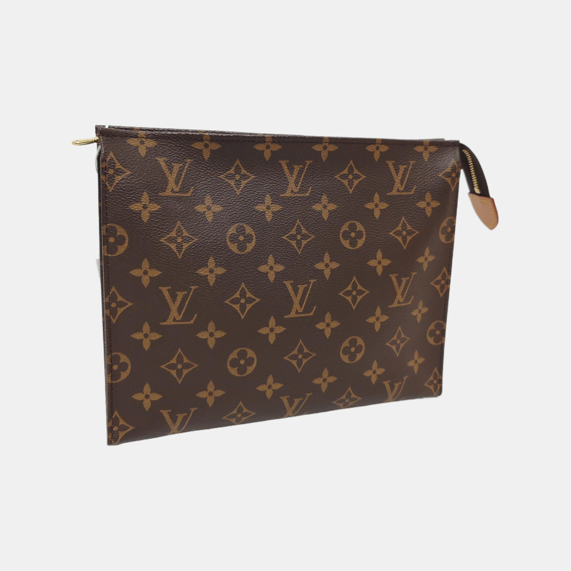 TOILET POCKET 26 Monogram Coated Canvas Brown