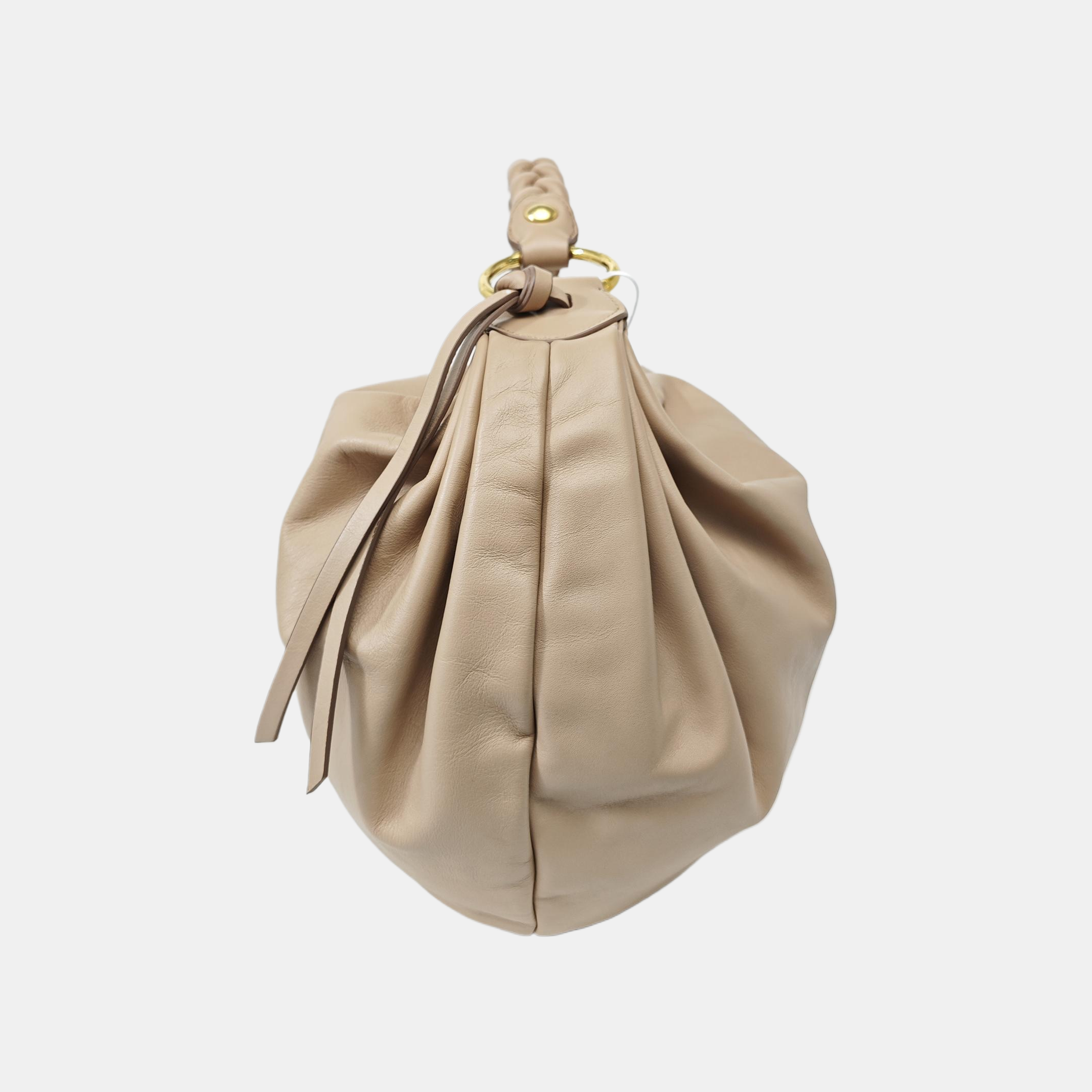 Calfskin Shoulder Bag Beige