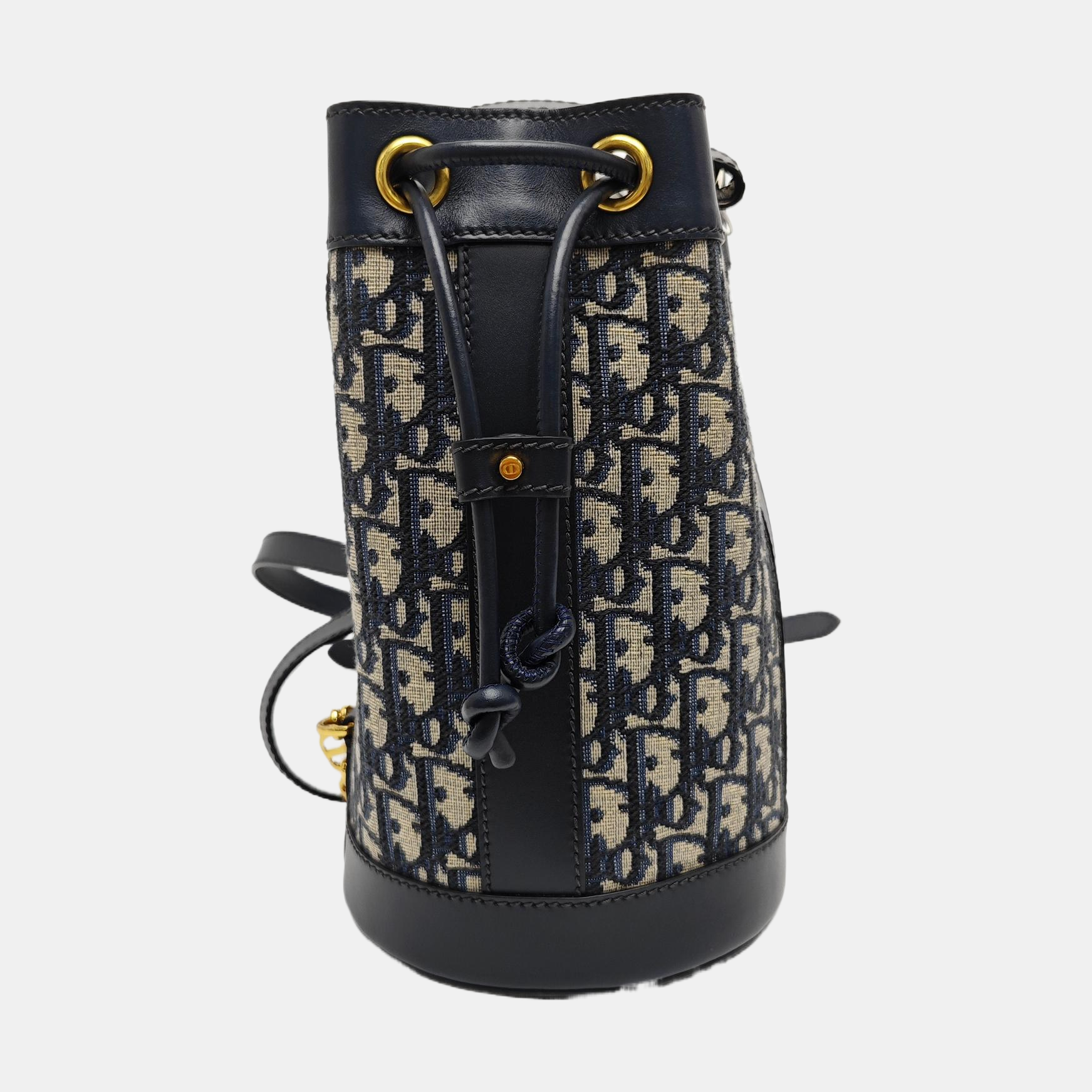 Oblique Canvas Backpack Small Blue