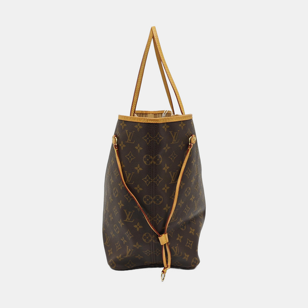 NEVERFULL GM Monogram Coated Canvas Brown