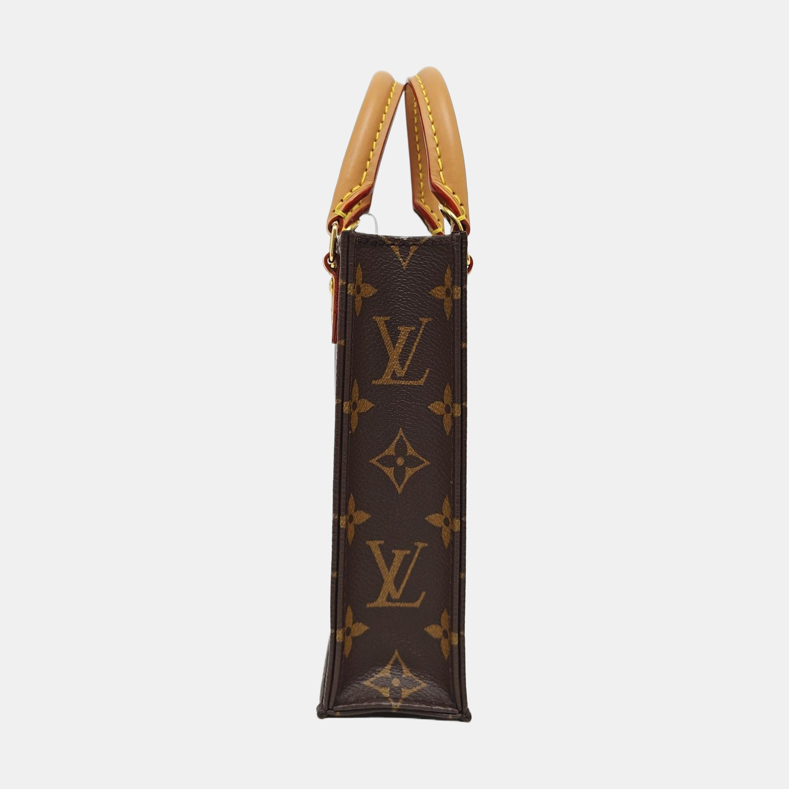 SAC PLAT Mini Monogram Coated Canvas Brown