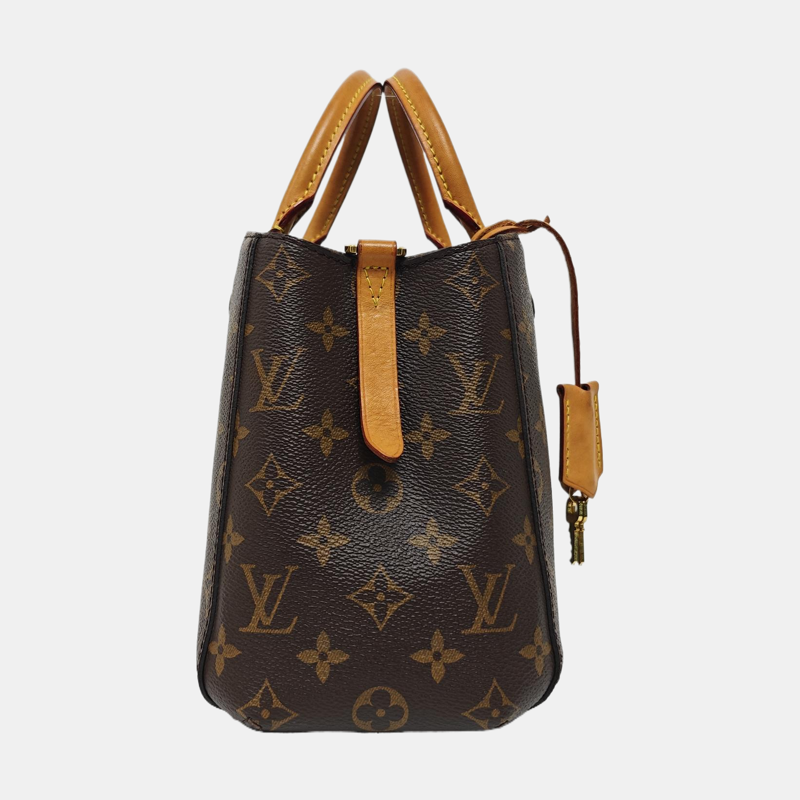 MONTAIGNE BB Monogram Coated Canvas Brown