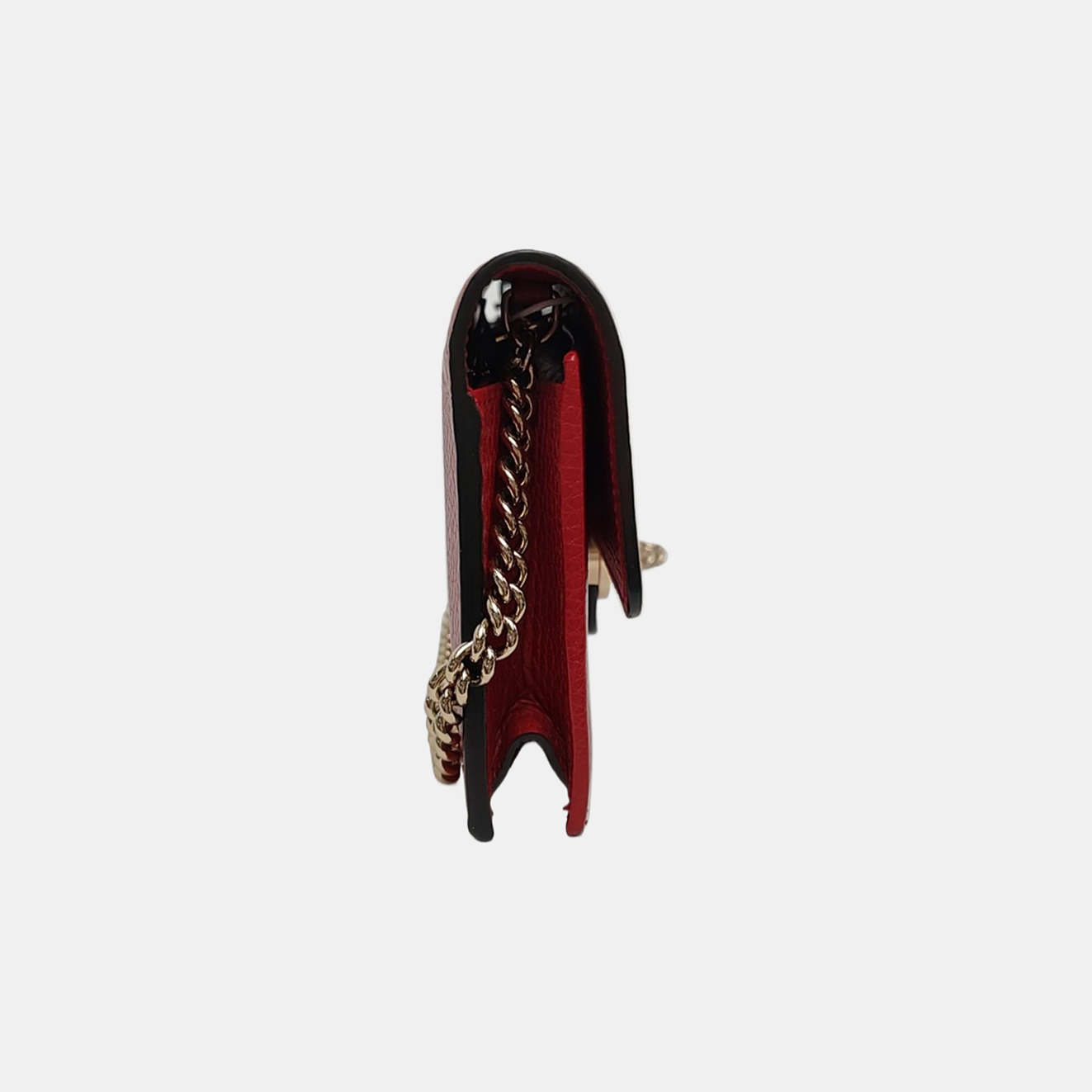 Interlocking G Small Calfskin Red