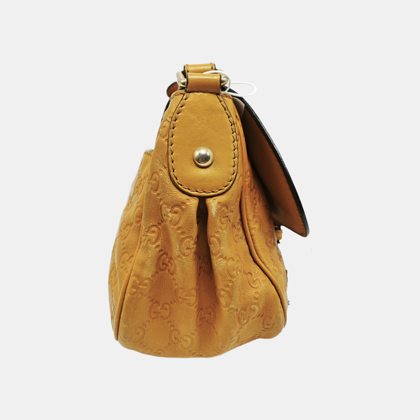 Monogram Calfskin Shoulder Bag Yellow