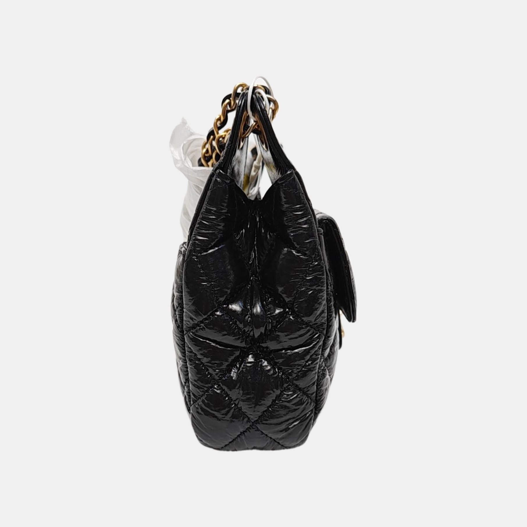 23C HOBO Small Quilted Calfskin Black
