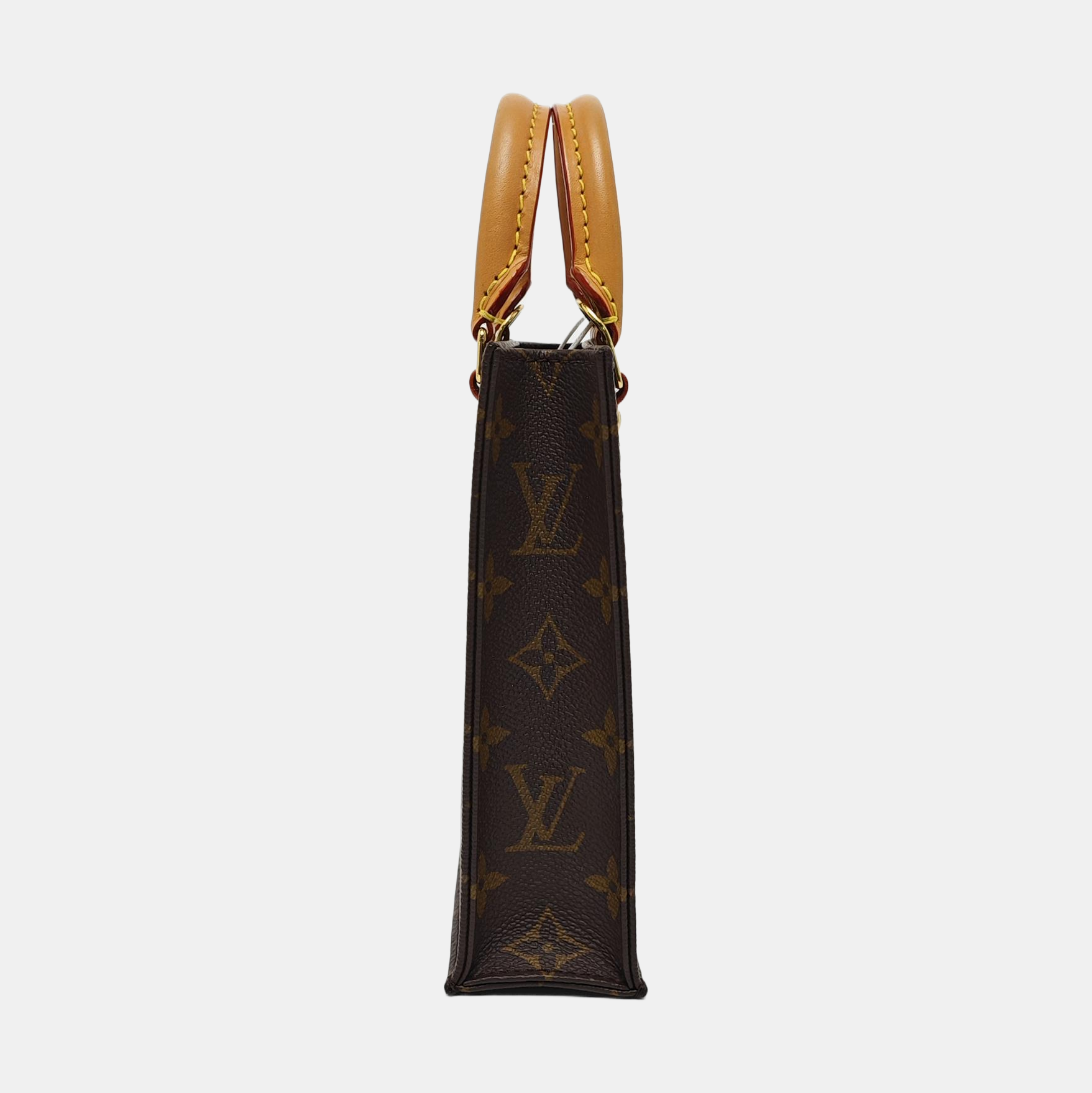 SAC PLAT Mini Monogram Coated Canvas Brown