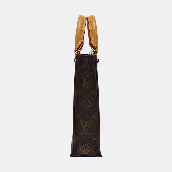 SAC PLAT Mini Monogram Coated Canvas Brown