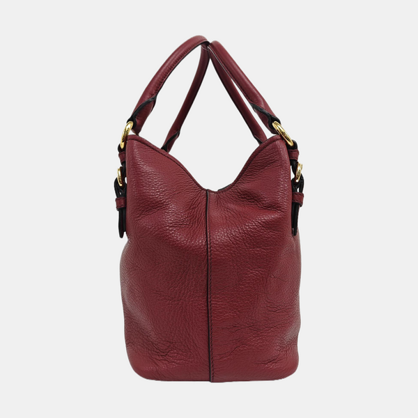 Bow Small Leather Beige