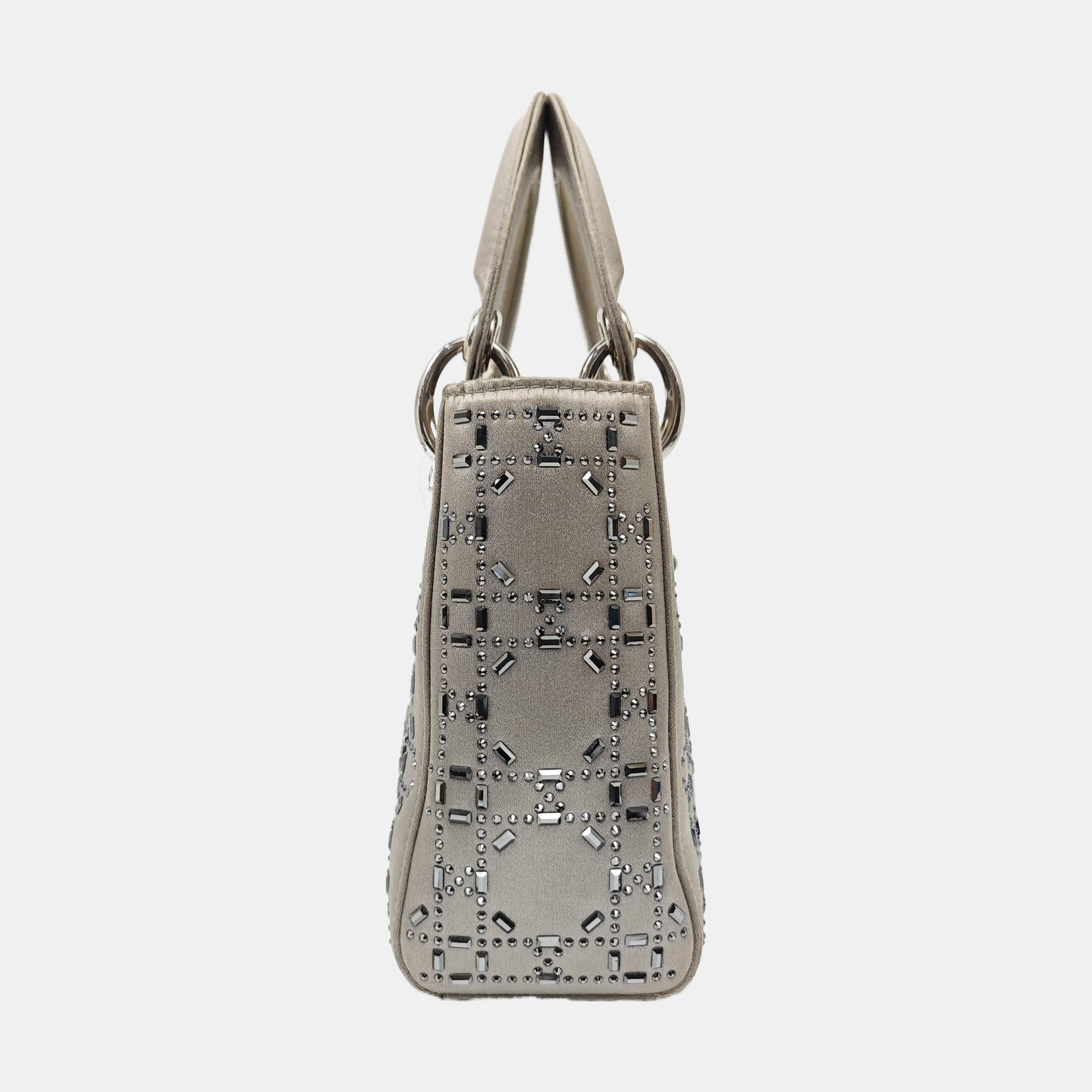 Lady Dior Mini Calfskin Gray