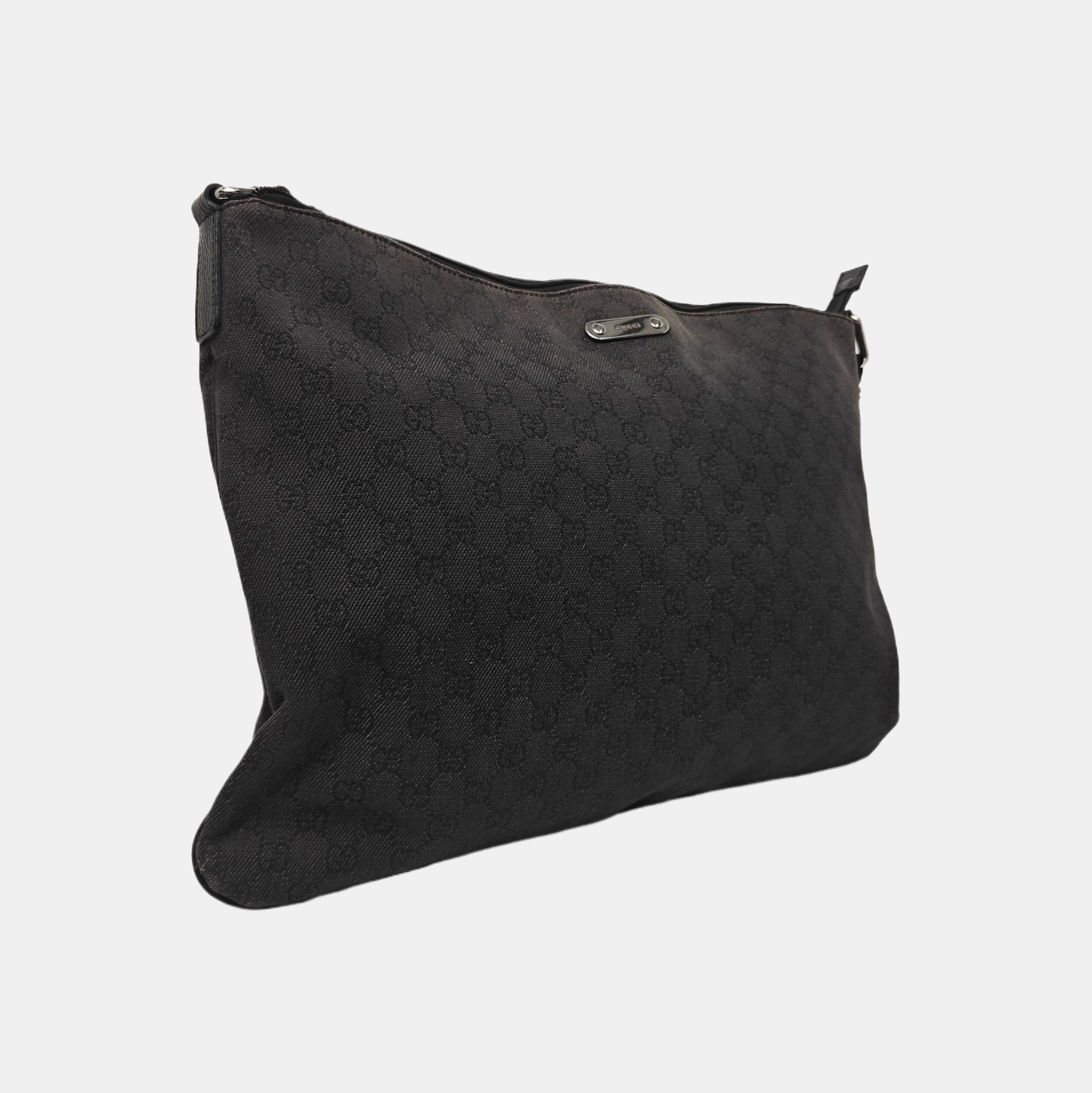 Monogram Canvas Shoulder Bag Black