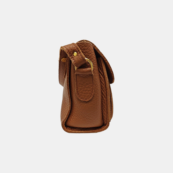 Calfskin Shoulder Bag Brown